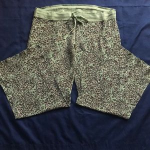 Pajama Bottoms Pants, P.J. Salvage Vintage thermal pajama bottoms, animal print